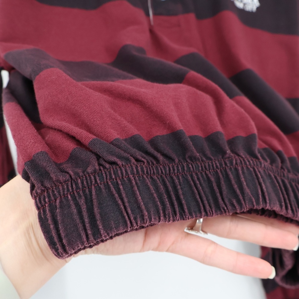New York Striped Polo‎ Crop Top Women S Red Blue Preppy Academia Old Money Chic - Picture 8 of 13